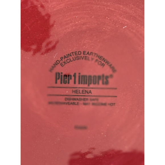 Pier 1 Helena 10.75" Dinner Plate Hand Painted Earthenware Discontinued EUC - Picture 9 of 11